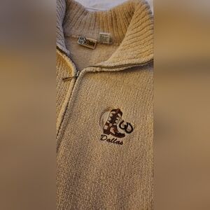 JS Shadow Beige Zip-Up Sweater